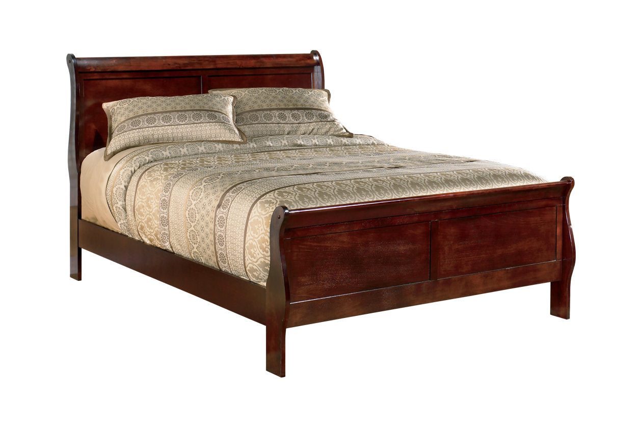 Alisdair Dark Brown King Sleigh Bed - SET | B376-82 | B376-97 - Luna Furniture - Dallas Store