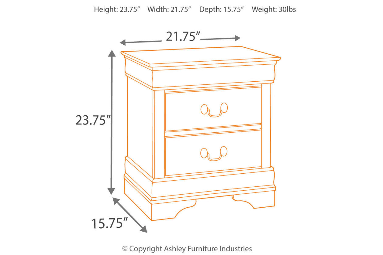 Alisdair Dark Brown Nightstand - B376-92 - Luna Furniture - Dallas Store
