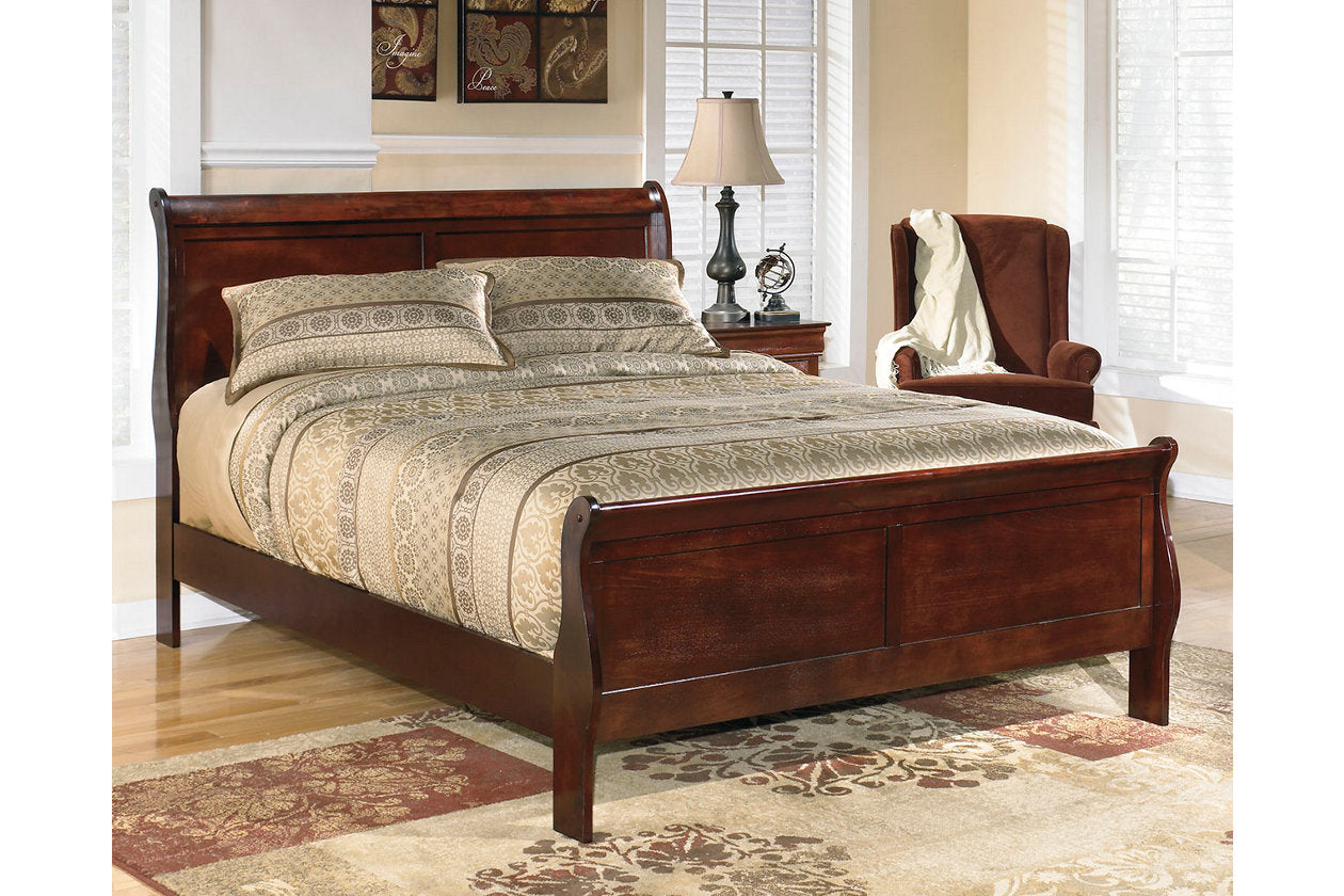 Alisdair Dark Brown Queen Sleigh Bed - SET | B376-81 | B376-96 - Luna Furniture - Dallas Store