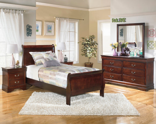 Alisdair Dark Brown Sleigh Youth Bedroom Set - SET | B376-55 | B376-86 | B376-31 | B376-36 | B376-92 | B376-46 - Luna Furniture - Dallas Store