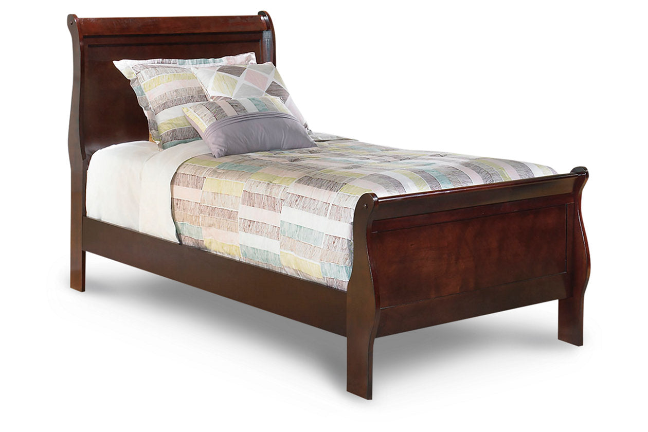 Alisdair Dark Brown Twin Sleigh Bed - SET | B376-53 | B376-83 - Luna Furniture - Dallas Store
