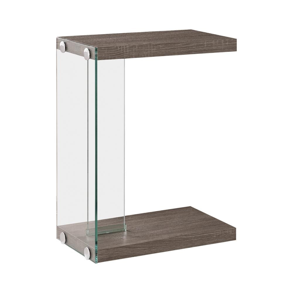 Alison Weathered Gray/Clear Accent Table - 902916 - Luna Furniture - Dallas Store