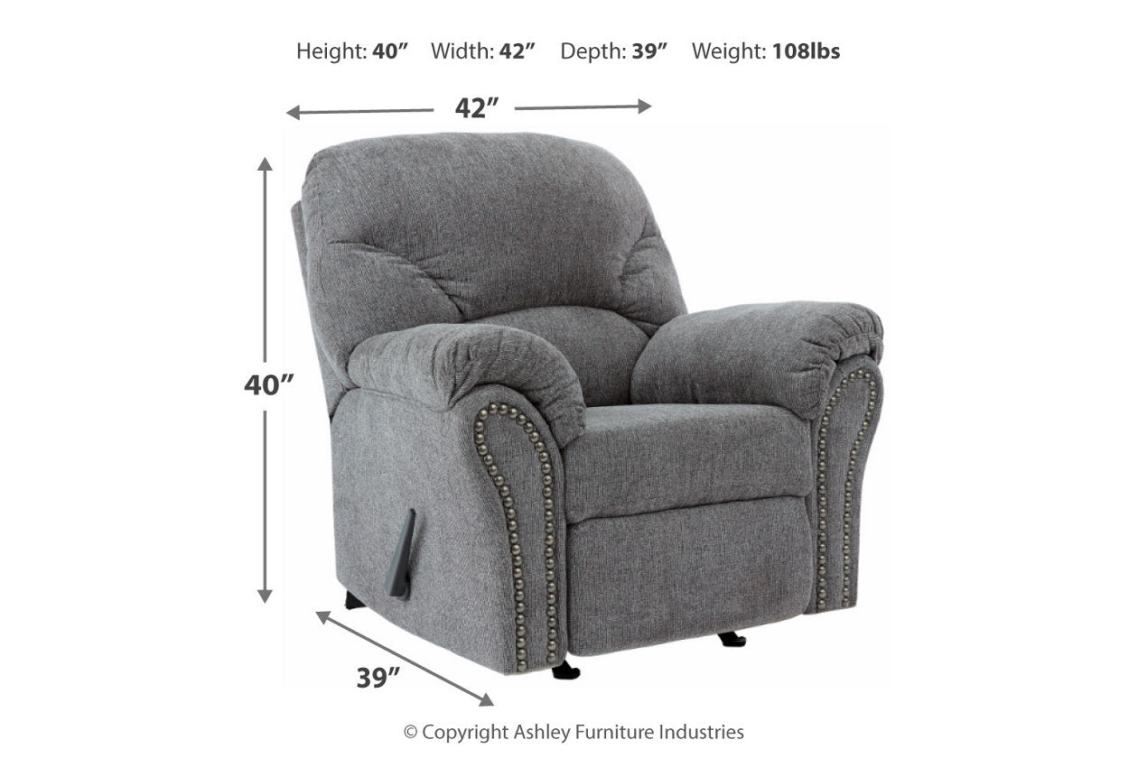 Allmaxx Pewter Recliner - 2810525 - Luna Furniture - Dallas Store