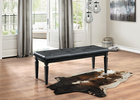 Allura Black Bedroom Bench - 1916BK-FBH - Luna Furniture - Dallas Store