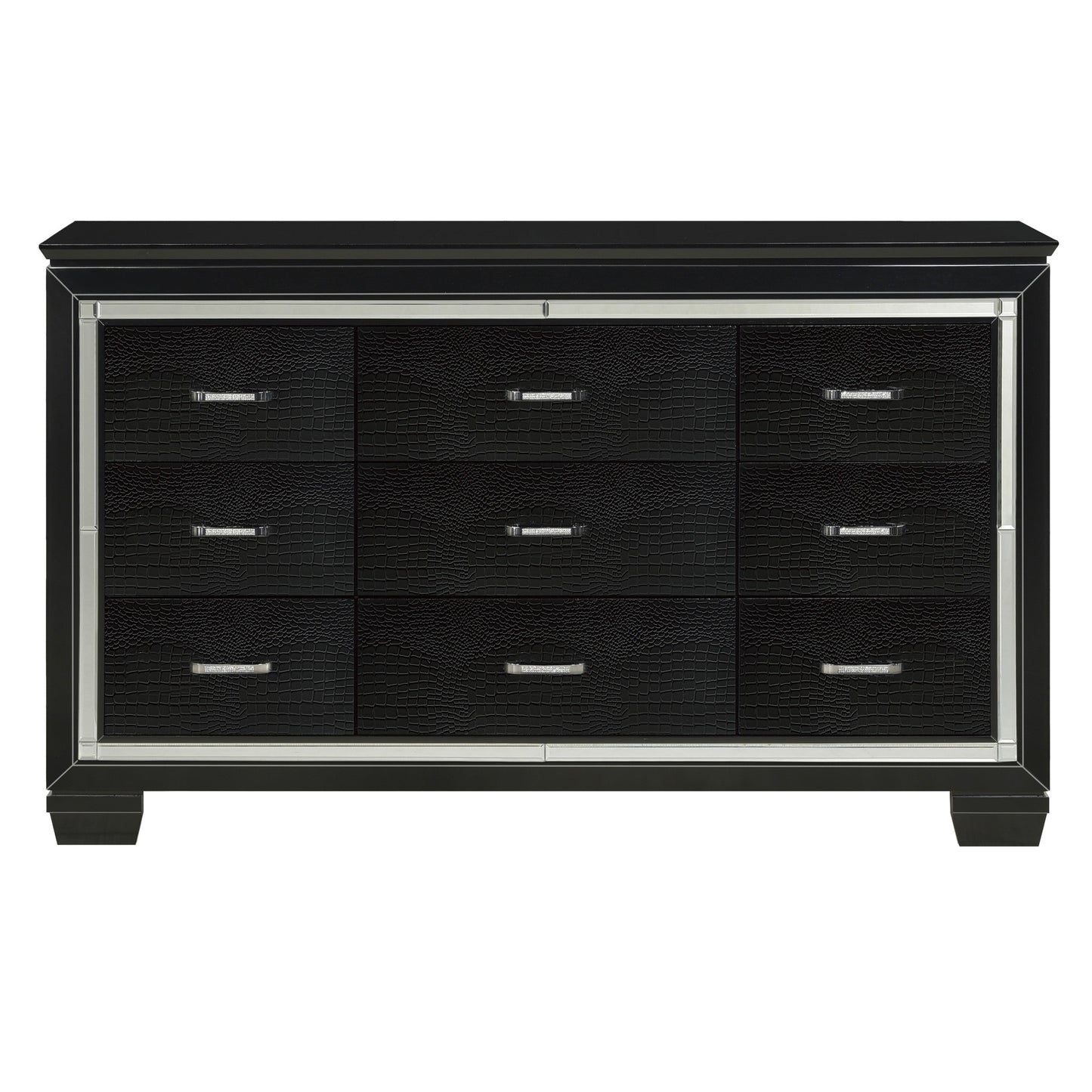 Allura Black LED Upholstered Panel Youth Bedroom Set - SET | 1916FBK-1 | 1916FBK-2 | 1916FBK-3 | 1916BK-5 | 1916BK-6 | 1916BK-4 | 1916BK-9 - Luna Furniture - Dallas Store