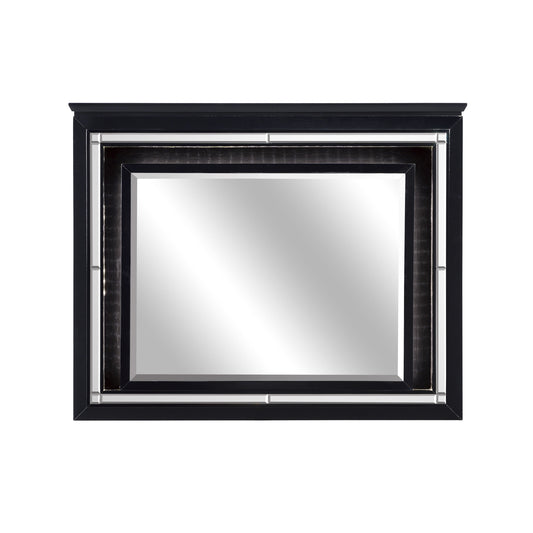 Allura Black Mirror (Mirror Only) - 1916BK-6 - Luna Furniture - Dallas Store