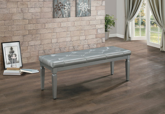 Allura Silver Bedroom Bench - 1916-FBH - Luna Furniture - Dallas Store