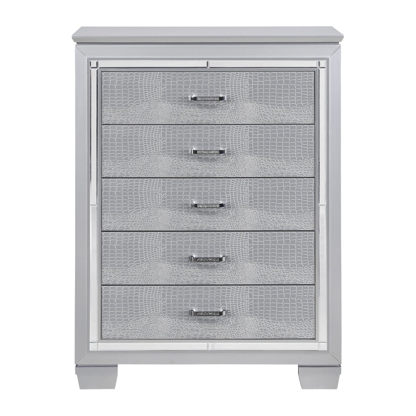 Allura Silver LED Upholstered Panel Bedroom Set - SET | 1916-1 | 1916-2 | 1916-3 | 1916-5 | 1916-6 | 1916-4 - Luna Furniture - Dallas Store