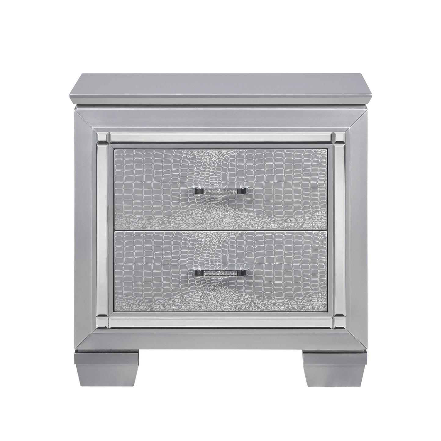 Allura Silver LED Upholstered Panel Bedroom Set - SET | 1916-1 | 1916-2 | 1916-3 | 1916-5 | 1916-6 | 1916-4 - Luna Furniture - Dallas Store