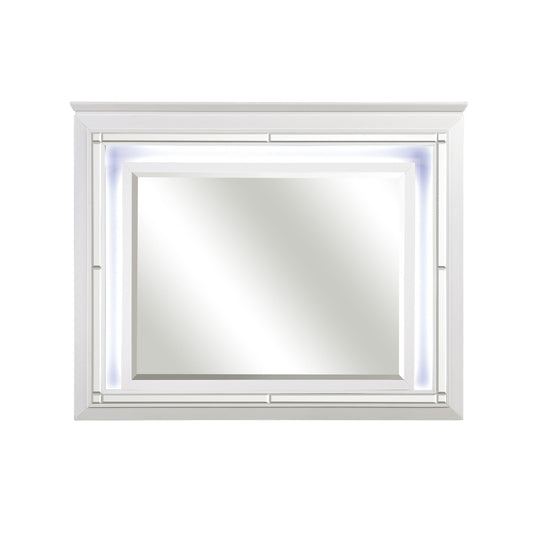 Allura White Mirror (Mirror Only) - 1916W-6 - Luna Furniture - Dallas Store