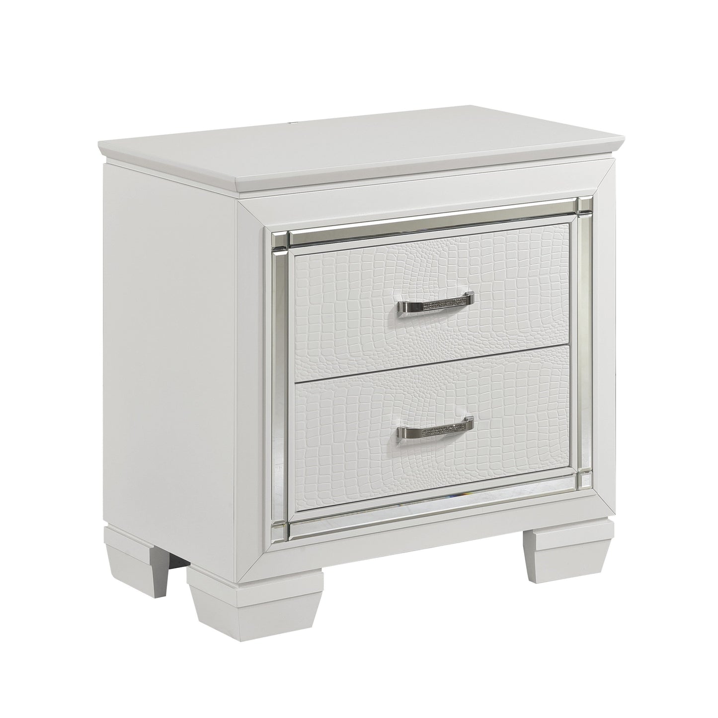 Allura White Nightstand - 1916W-4 - Luna Furniture - Dallas Store