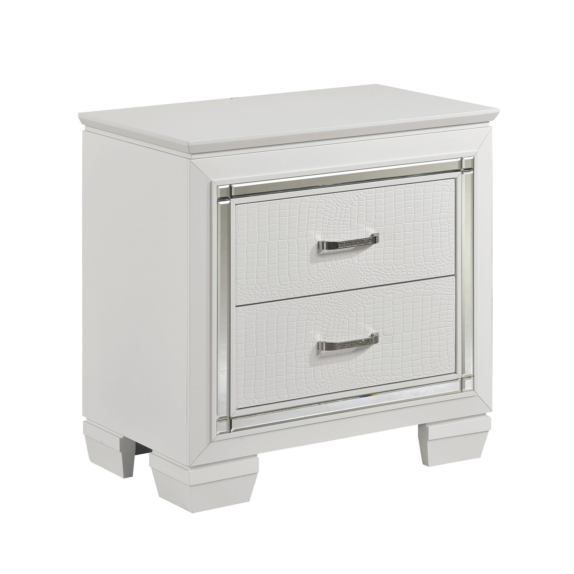 Allura White Nightstand - 1916W-4 - Luna Furniture - Dallas Store