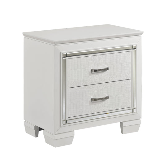Allura White Nightstand - 1916W-4 - Luna Furniture - Dallas Store