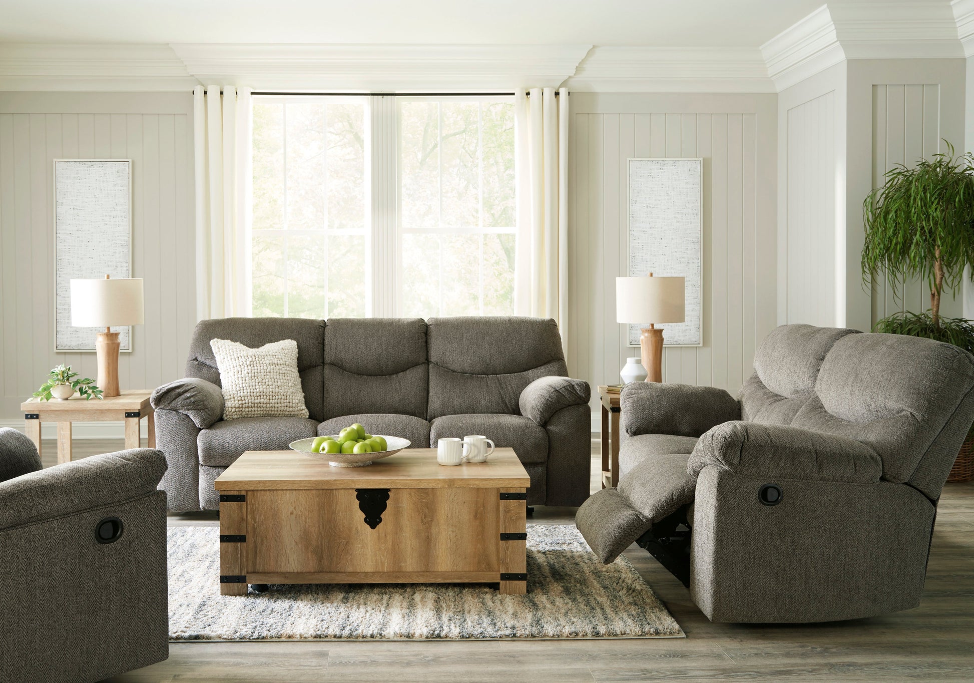 Alphons Putty Reclining Living Room Set - SET | 2820188 | 2820186 - Luna Furniture - Dallas Store