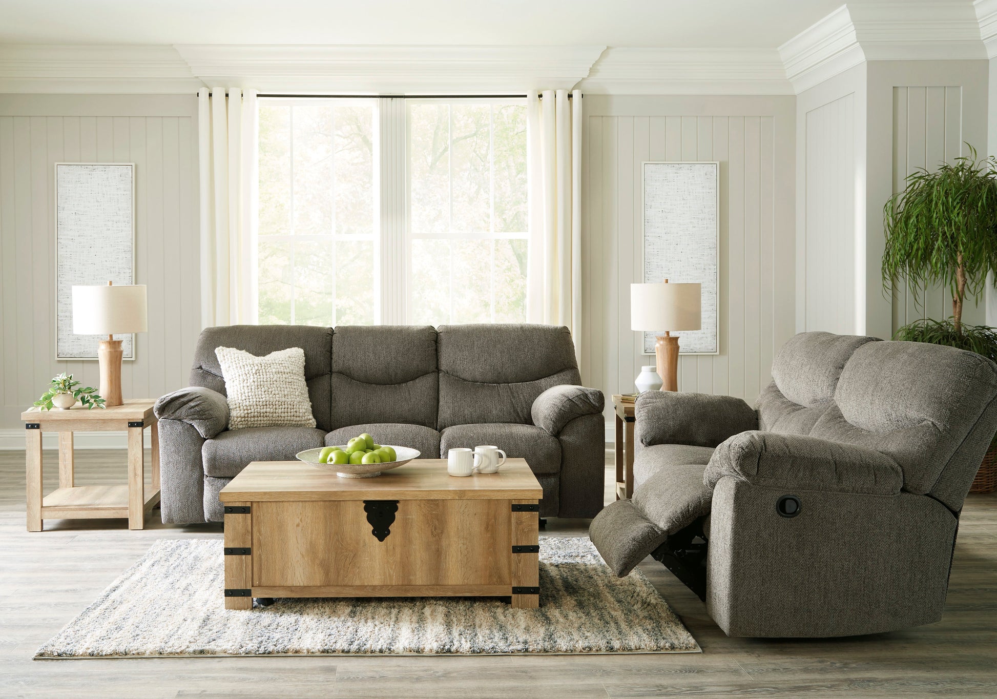 Alphons Putty Reclining Living Room Set - SET | 2820188 | 2820186 - Luna Furniture - Dallas Store