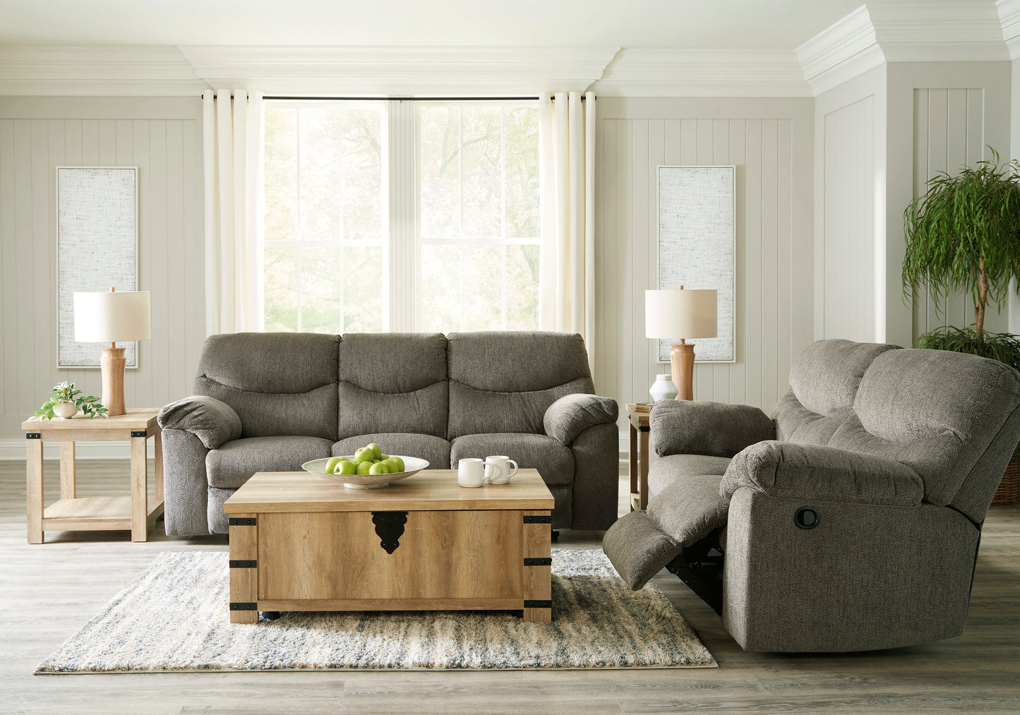 Alphons Putty Reclining Living Room Set - SET | 2820188 | 2820186 - Luna Furniture - Dallas Store