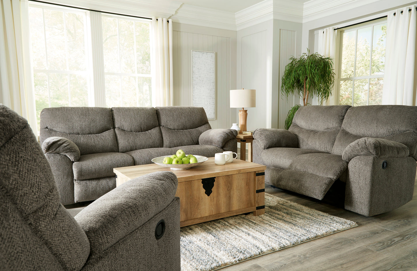 Alphons Putty Reclining Living Room Set - SET | 2820188 | 2820186 - Luna Furniture - Dallas Store