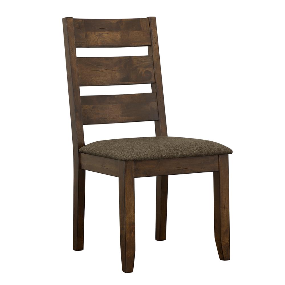 Alston Knotty Nutmeg/Gray Ladder Back Dining Side Chairs, Set of 2 - 106382 - Luna Furniture - Dallas Store