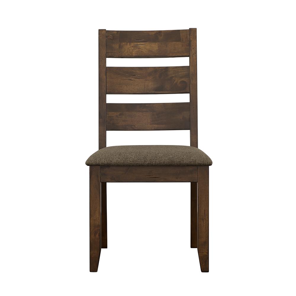 Alston Knotty Nutmeg/Gray Ladder Back Dining Side Chairs, Set of 2 - 106382 - Luna Furniture - Dallas Store