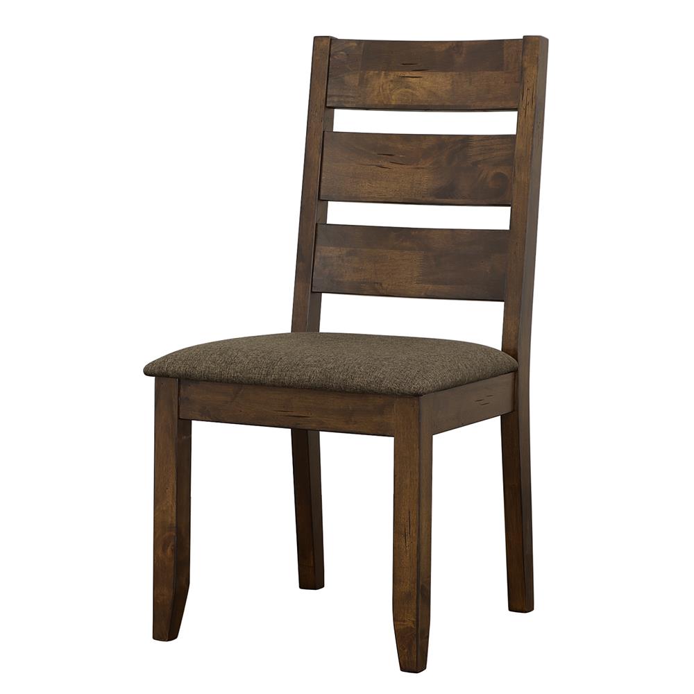 Alston Knotty Nutmeg/Gray Ladder Back Dining Side Chairs, Set of 2 - 106382 - Luna Furniture - Dallas Store