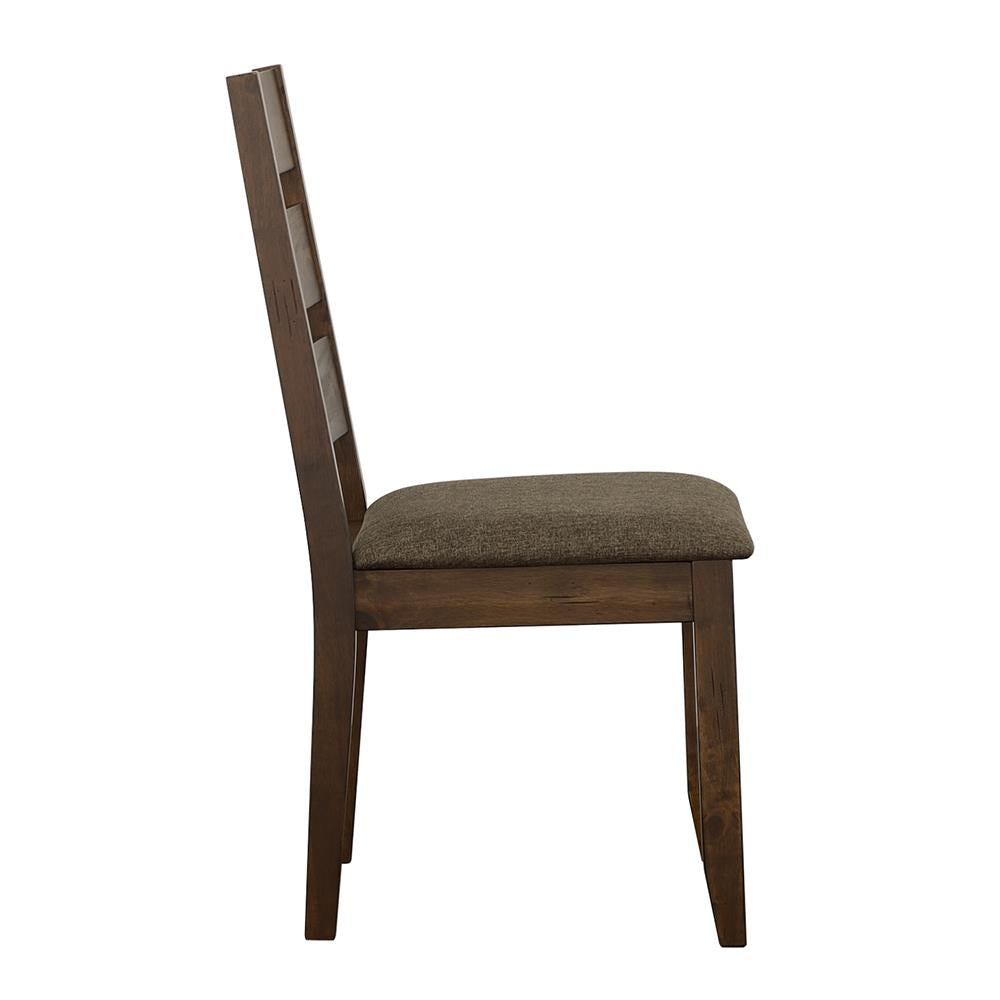 Alston Knotty Nutmeg/Gray Ladder Back Dining Side Chairs, Set of 2 - 106382 - Luna Furniture - Dallas Store