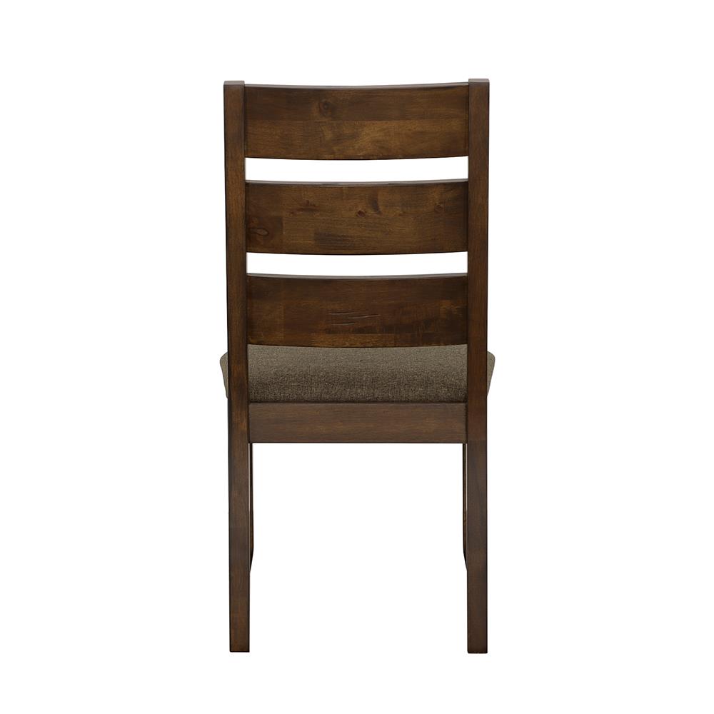Alston Knotty Nutmeg/Gray Ladder Back Dining Side Chairs, Set of 2 - 106382 - Luna Furniture - Dallas Store
