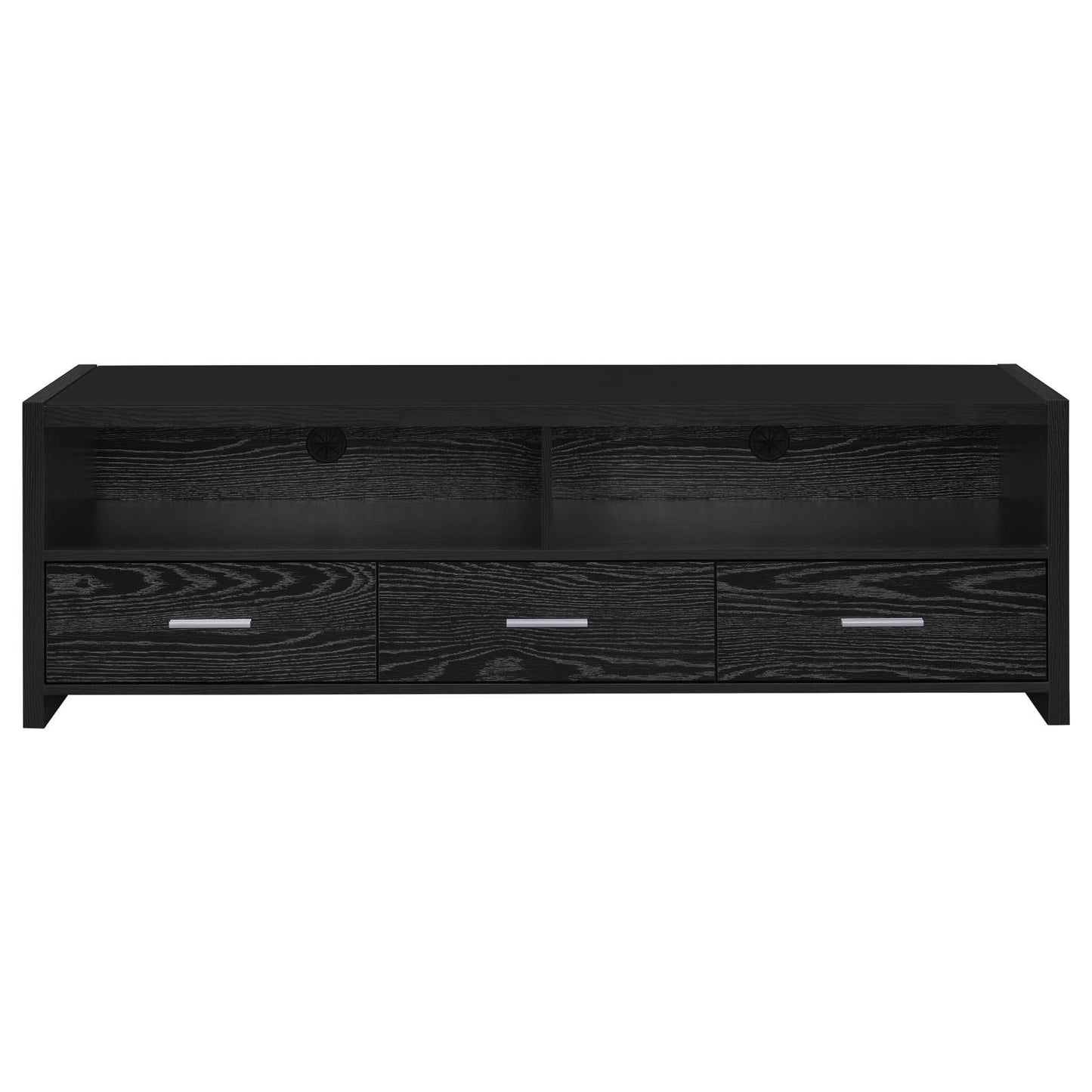 Alton 62" 3-Drawer TV Console Black Oak - 700645 - Luna Furniture - Dallas Store