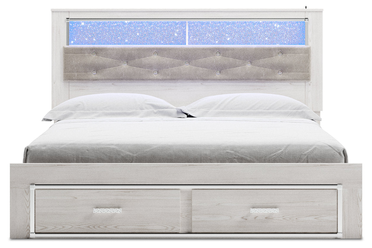 Altyra White King Upholstered Bookcase Bed with Storage - SET | B100-14 | B2640-56S | B2640-69 | B2640-95 - Luna Furniture - Dallas Store