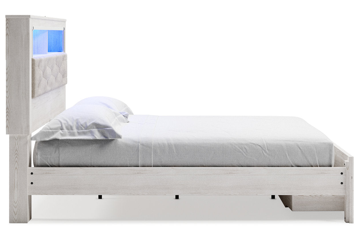 Altyra White King Upholstered Bookcase Bed with Storage - SET | B100-14 | B2640-56S | B2640-69 | B2640-95 - Luna Furniture - Dallas Store