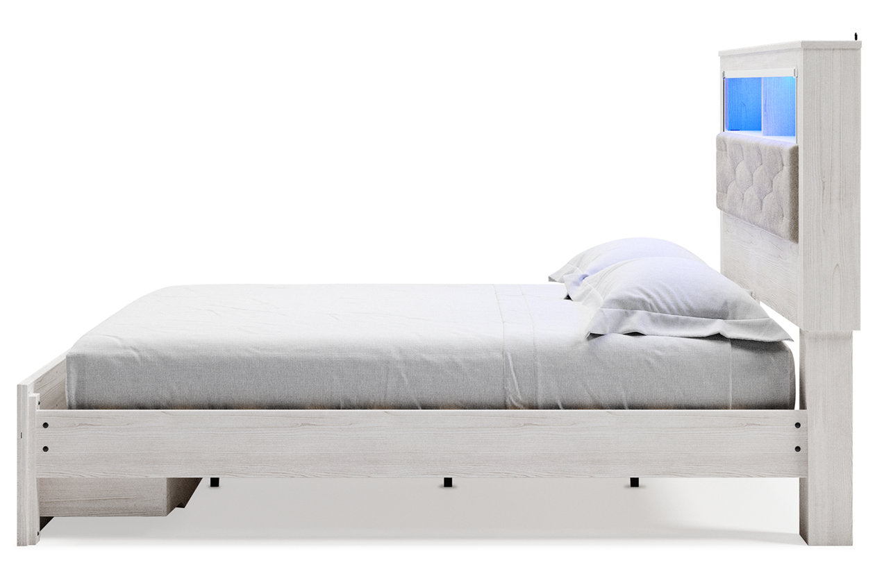 Altyra White King Upholstered Bookcase Bed with Storage - SET | B100-14 | B2640-56S | B2640-69 | B2640-95 - Luna Furniture - Dallas Store