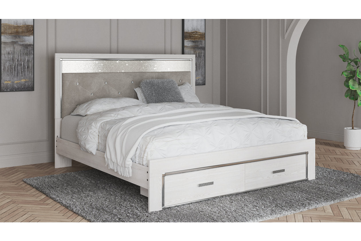 Altyra White King Upholstered Storage Bed - SET | B100-14 | B2640-56S | B2640-58 | B2640-95 - Luna Furniture - Dallas Store