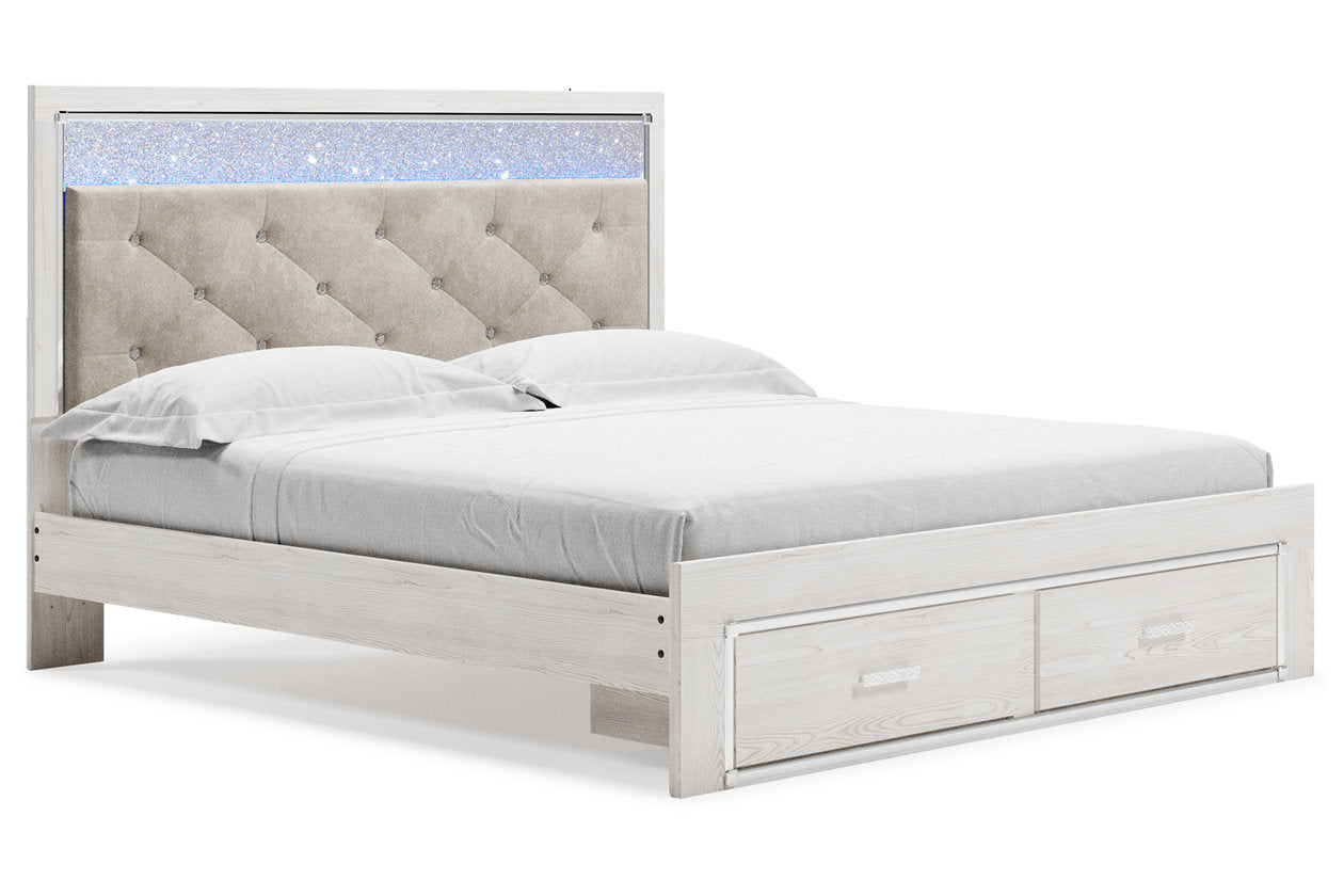 Altyra White King Upholstered Storage Bed - SET | B100-14 | B2640-56S | B2640-58 | B2640-95 - Luna Furniture - Dallas Store