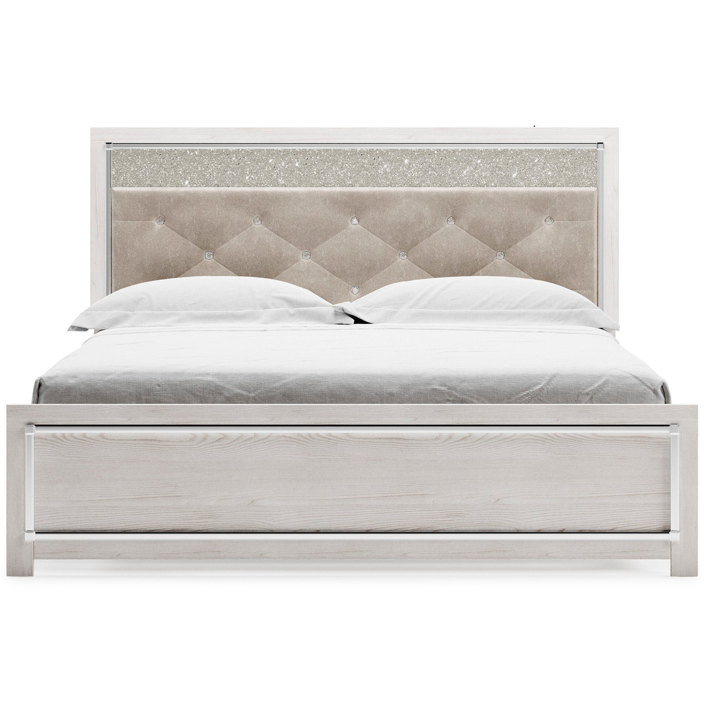 Altyra White LED Upholstered Panel Bedroom Set - SET | B2640-54 | B2640-57 | B2640-96 | B2640-31 | B2640-36 - Luna Furniture - Dallas Store