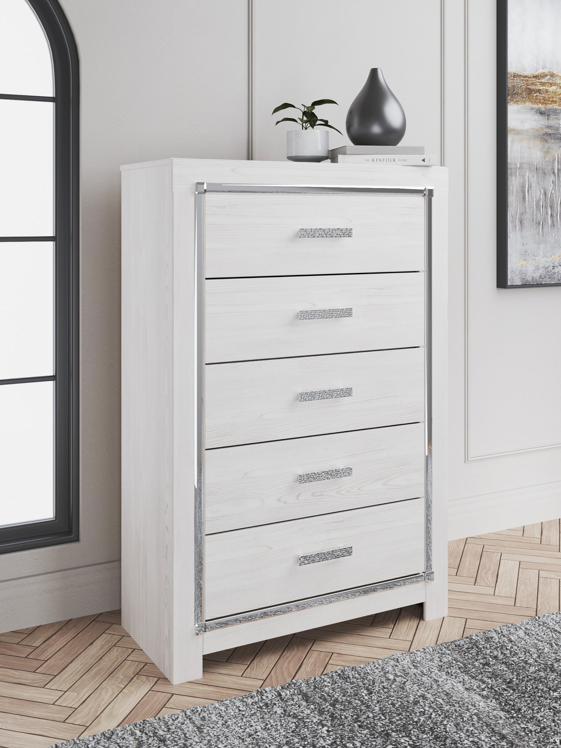 Altyra White LED Upholstered Panel Bedroom Set - SET | B2640-54 | B2640-57 | B2640-96 | B2640-31 | B2640-36 - Luna Furniture - Dallas Store