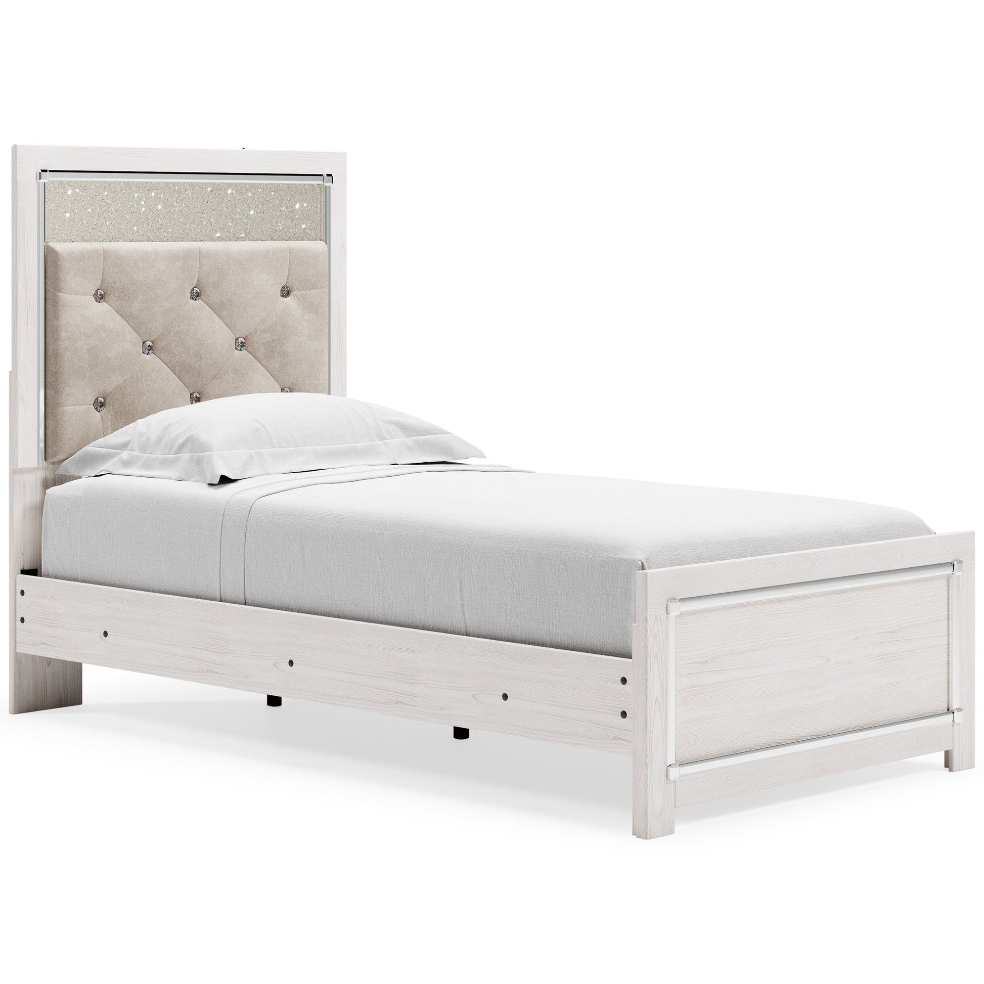 Altyra White LED Upholstered Panel Youth Bedroom Set - SET | B2640-52 | B2640-53 | B2640-83 | B2640-31 | B2640-36 - Luna Furniture - Dallas Store