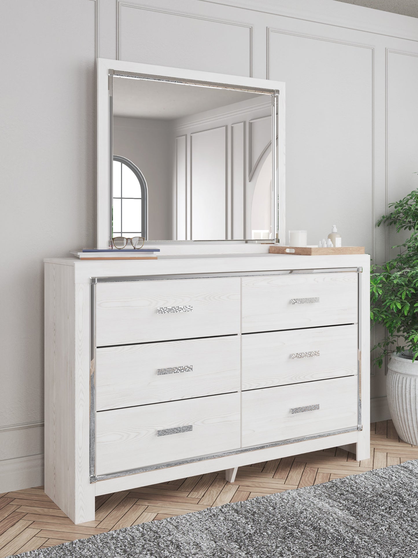 Altyra White LED Upholstered Panel Youth Bedroom Set - SET | B2640-52 | B2640-53 | B2640-83 | B2640-31 | B2640-36 - Luna Furniture - Dallas Store