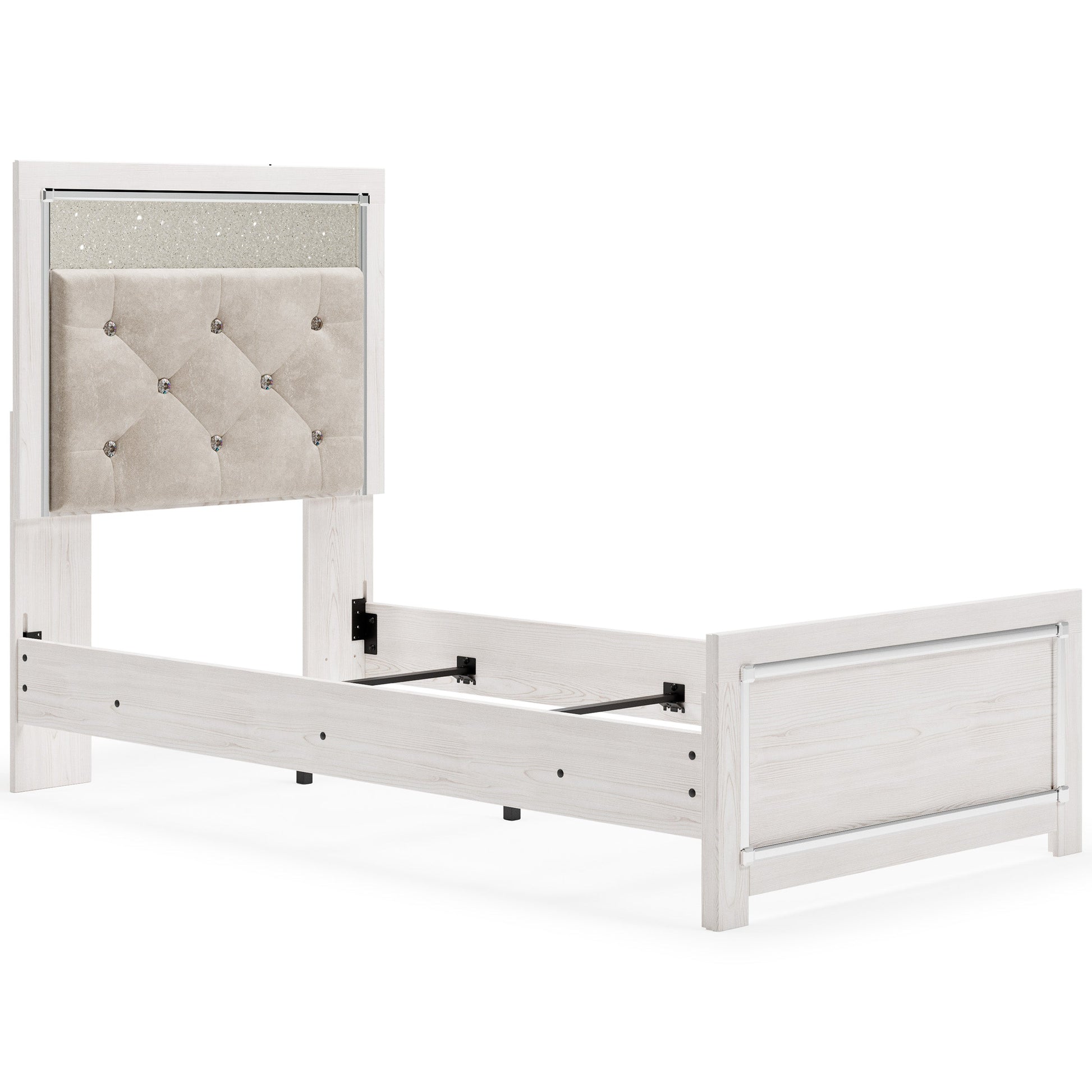 Altyra White LED Upholstered Panel Youth Bedroom Set - SET | B2640-52 | B2640-53 | B2640-83 | B2640-31 | B2640-36 - Luna Furniture - Dallas Store