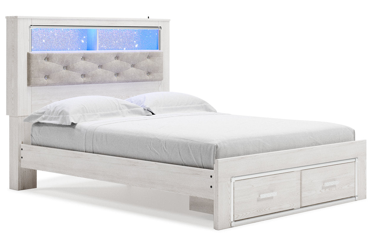 Altyra White Queen Upholstered Bookcase Bed with Storage - SET | B100-13 | B2640-54S | B2640-65 | B2640-95 - Luna Furniture - Dallas Store