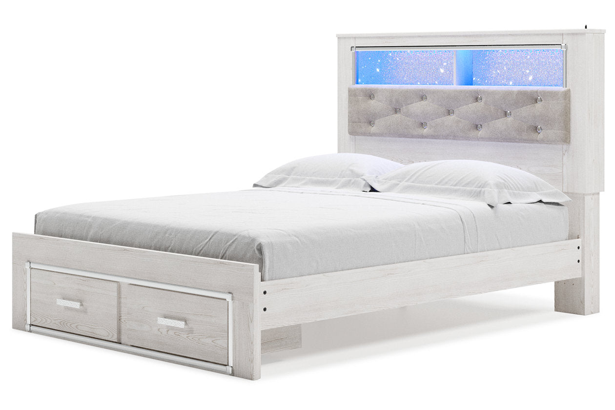 Altyra White Queen Upholstered Bookcase Bed with Storage - SET | B100-13 | B2640-54S | B2640-65 | B2640-95 - Luna Furniture - Dallas Store
