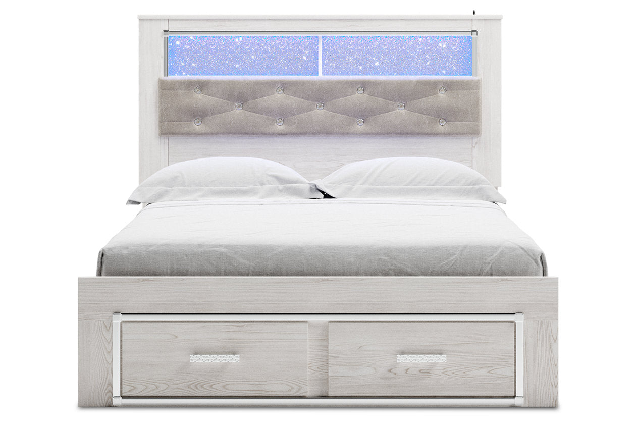 Altyra White Queen Upholstered Bookcase Bed with Storage - SET | B100-13 | B2640-54S | B2640-65 | B2640-95 - Luna Furniture - Dallas Store
