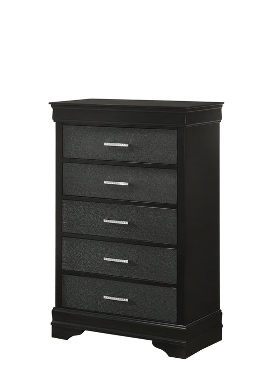Amalia Black Chest - B6918-4 - Luna Furniture - Dallas Store