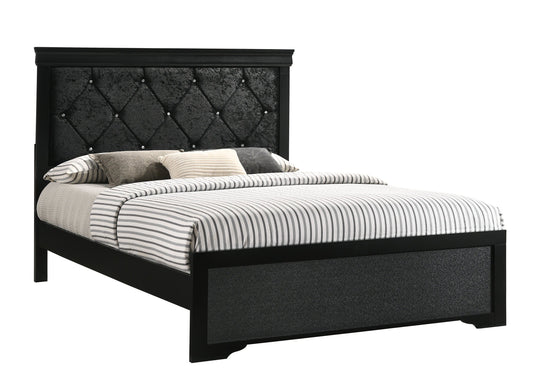 Amalia Black Full Panel Bed - SET | B6918-F-HBFB | B6918-FT-RAIL - Luna Furniture - Dallas Store