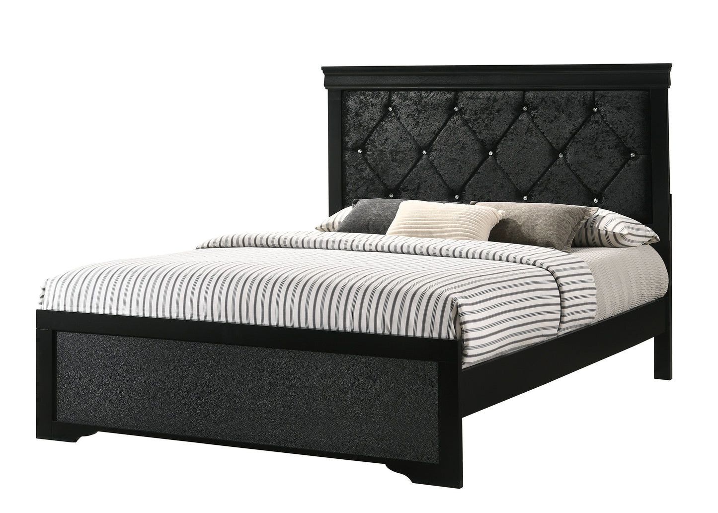 Amalia Black Panel Youth Bedroom Set - SET | B6918-F-HBFB | B6918-FT-RAIL | B6918-1 | B6918-11 | B6918-2 - Luna Furniture - Dallas Store