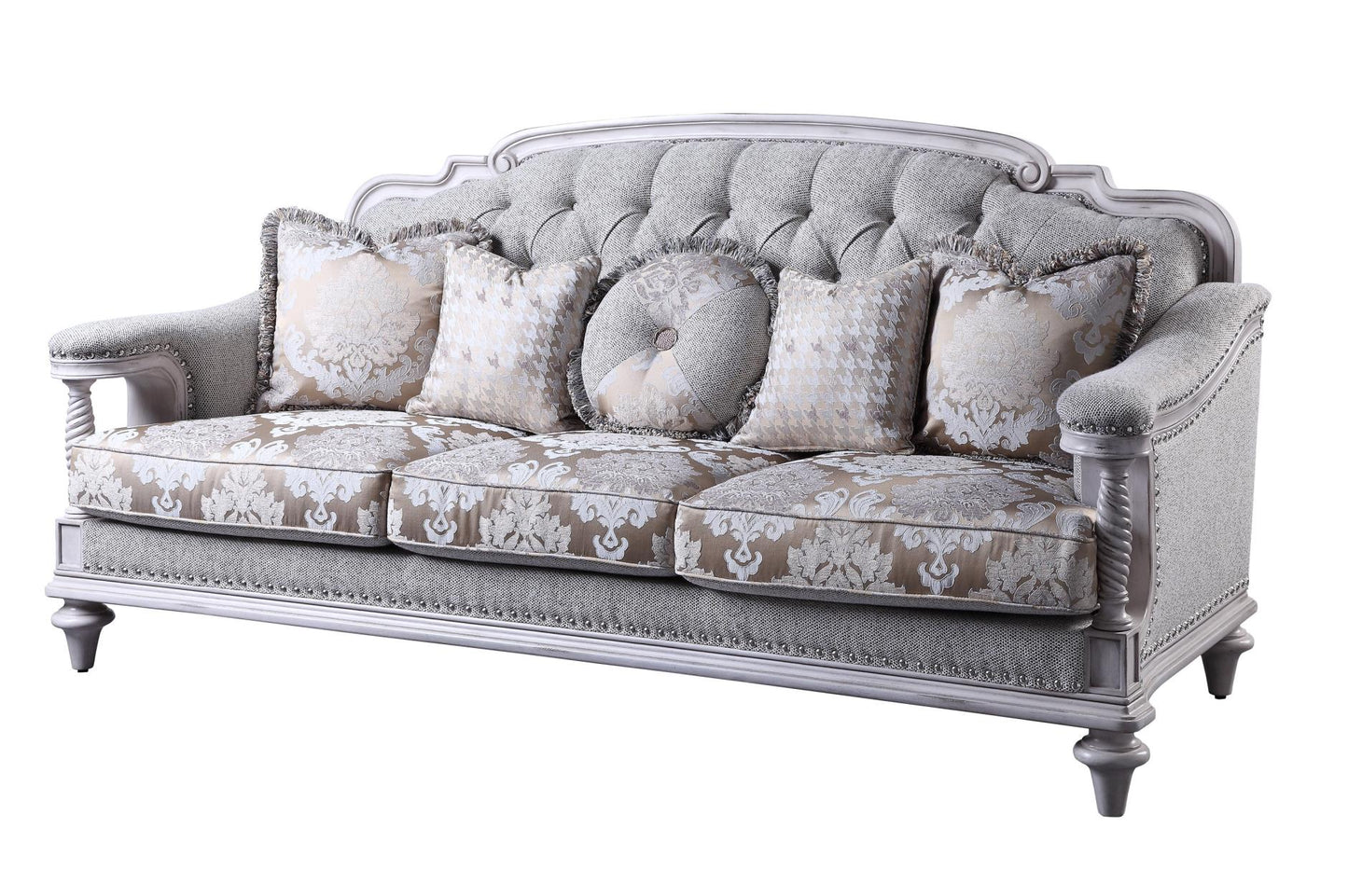 Amancio Antique White Living Room Set - SET | 16139-2 | 16139-3 - Luna Furniture - Dallas Store