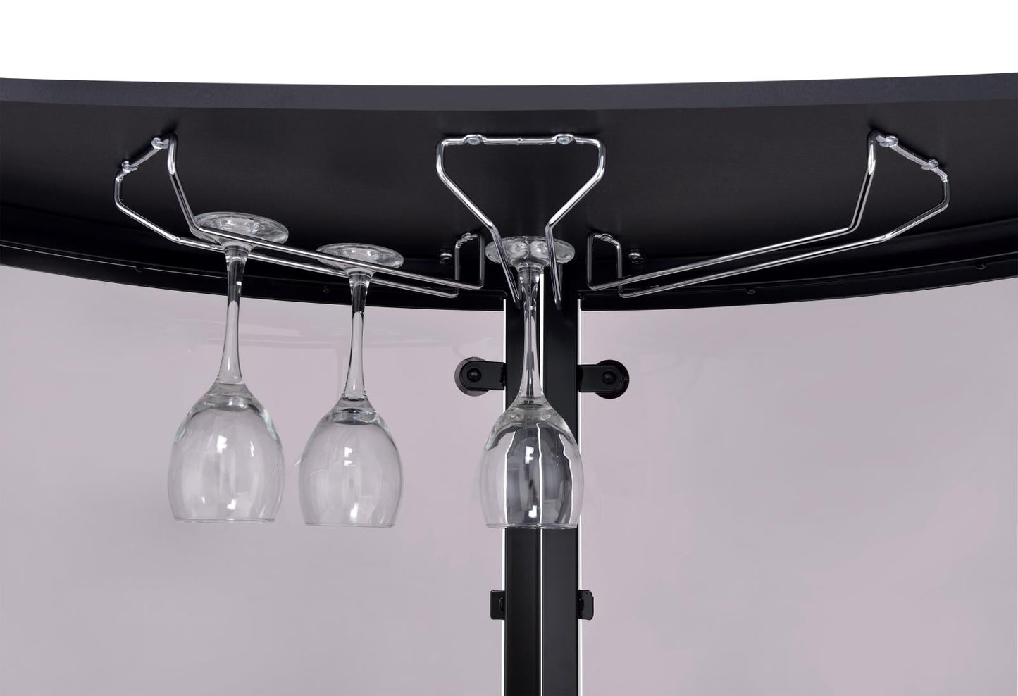 Amarillo Black/Chrome 2-Tier Bar Unit - 101065 - Luna Furniture - Dallas Store
