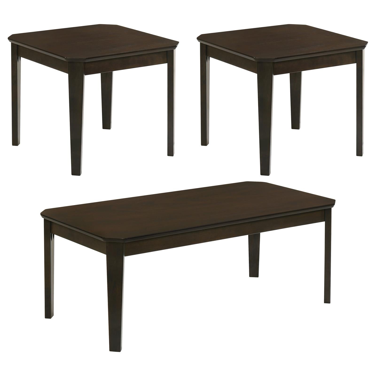 Amaro 3-Piece Occasional Set Dark Brown - 736184 - Luna Furniture - Dallas Store