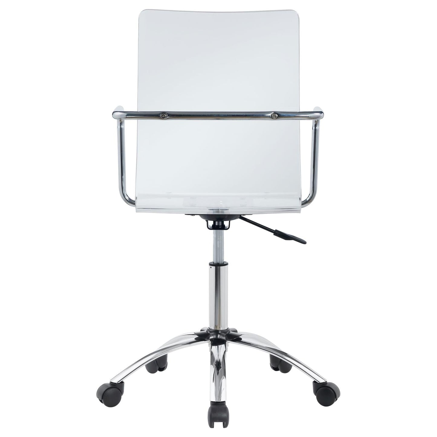 Amaturo Clear/Chrome Office Chair with Casters - 801436 - Luna Furniture - Dallas Store