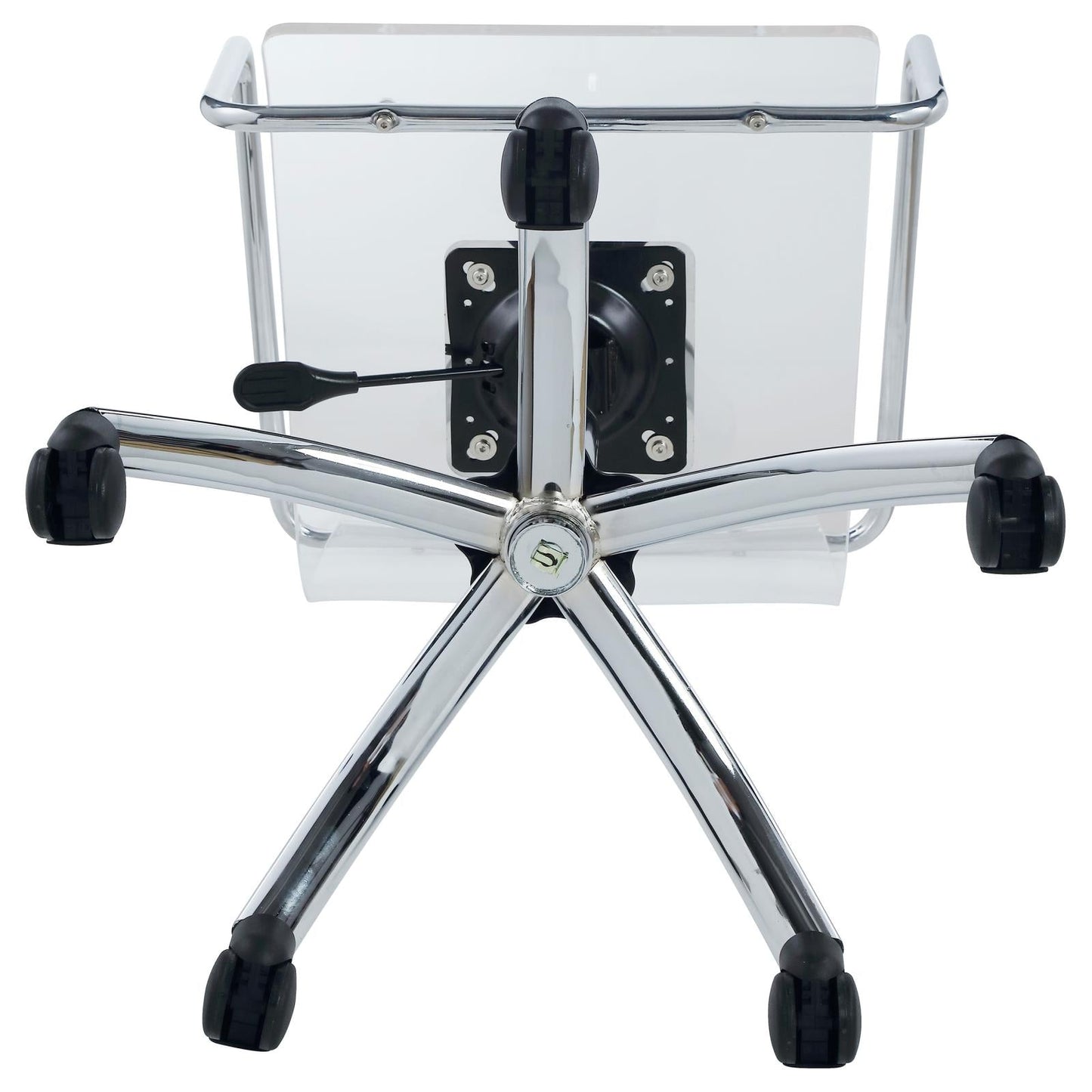 Amaturo Clear/Chrome Office Chair with Casters - 801436 - Luna Furniture - Dallas Store