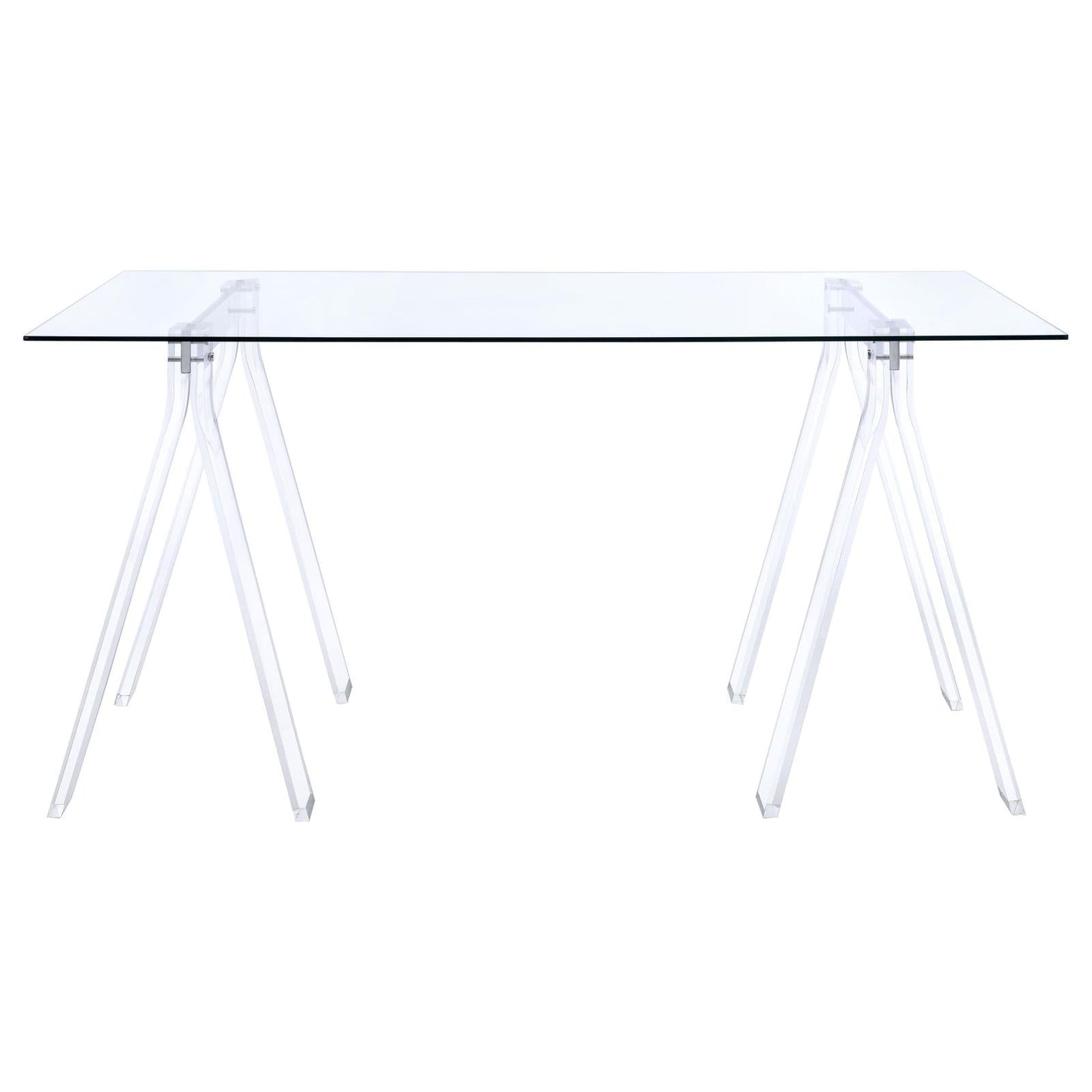 Amaturo Clear Writing Desk with Glass Top - 801535 - Luna Furniture - Dallas Store