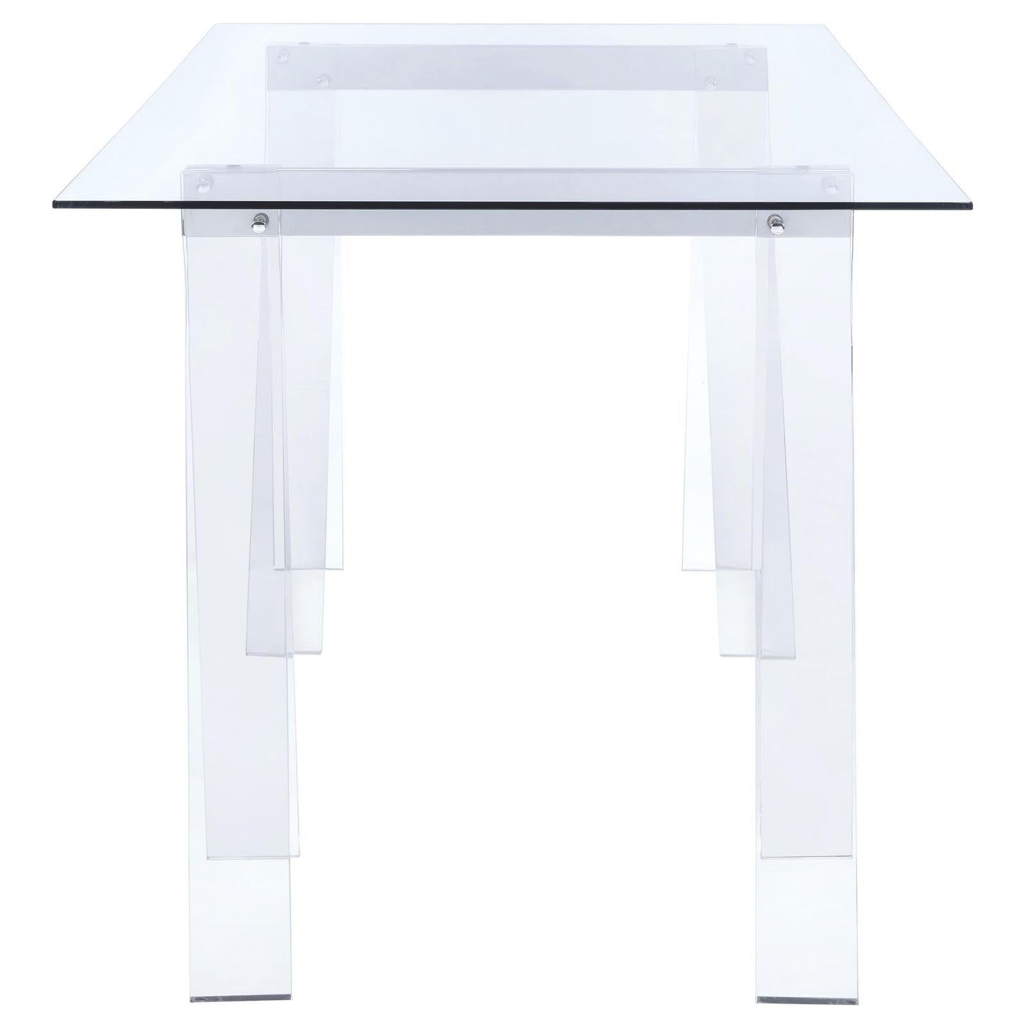 Amaturo Clear Writing Desk with Glass Top - 801535 - Luna Furniture - Dallas Store